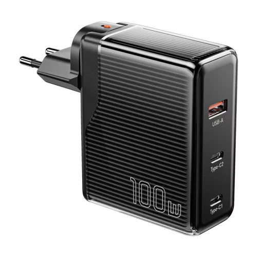 Essager 100W GaN USB-A És USB-C Fali Töltő (ECT2CA-ZXB01-Z)