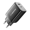 Essager 45W USB-C És USB-A Töltő, (Fekete) (ECT45W-LJB01-Z)