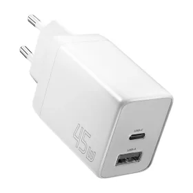   Essager 45W GaN USB-C És A Töltő (Fehér) (ECT45W-LJB02-Z)