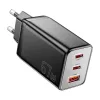 Essager 67W GaN Fali Töltő 2xUSB-C És USB-A Csatlakozó (ECT67W-LJB01-Z)