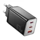 Essager 67W GaN Fali Töltő 2xUSB-C És USB-A Csatlakozó (ECT67W-LJB01-Z)