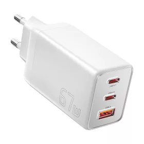   Essager 67W GaN (Fehér) Töltő 2 USB-C + 1 USB-A (ECT67W-LJB02-Z)