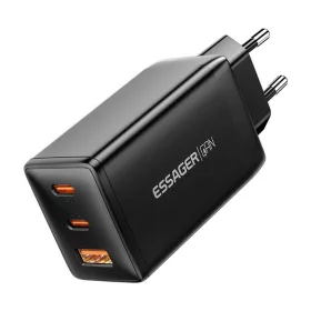   Essager 67W GaN Fali Töltő 2xUSB-C És USB-A Csatlakozó (ECTAC-DYB01-Z)