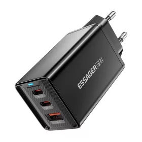   Essager 67W GaN Fali Töltő 2xUSB-C És USB-A Csatlakozó (ECTAC-KSB01-Z)