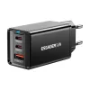 Essager 67W GaN Fali Töltő 2xUSB-C És USB-A Csatlakozó (ECTAC-KSB01-Z)