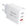 Essager 30W (Fehér) Fali Töltő 3xUSB Csatlakozó (ECTQC3-FBB02)