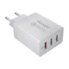Essager 30W (Fehér) Fali Töltő 3xUSB Csatlakozó (ECTQC3-FBB02)