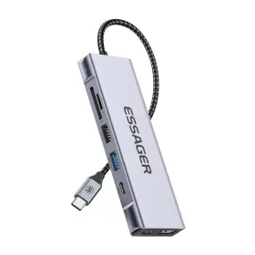   Essager Multifunkciós Dokkolóállomás HDMI És Kártyaolvasóval (EHB08-QK0G-Z)