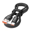 Essager 120W USB-A - USB-C 2m Töltőkábel (Fekete) (EXC120-CG01-P)