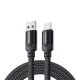 Essager 100W USB-C Töltőkábel, - 1m, (Fekete) (EXCT-YS01-P)