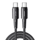 Essager 240W USB-C Kábel, 2m, (Fekete) (EXCTT3-CGA0G-P)