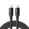 Essager 240W USB-C Kábel, - 1m, (Fekete) (EXCTT3-YS01-P)