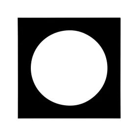   Focus Képkeret -  Passepartout  (40x40) / Kerek 30 dia - Fekete, - Fekete maggal