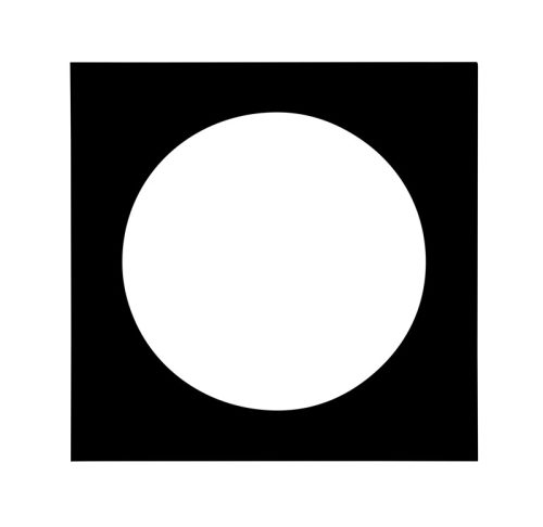 Focus Képkeret -  Passepartout  (40x40) / Kerek 30 dia - Fekete, - Fekete maggal