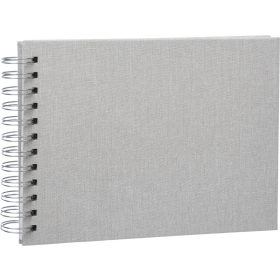   Focus Fotóalbum -  Base Line Canvas Wire-O 23x17 - Bézs színű, - Fehér lapokkal