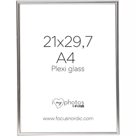   Focus Képkeret -  Can-Can Alumínium fényes ezüst  (21x29,7) (A4) plexi