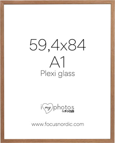 Focus Képkeret Soul - Tölgy furnér  (59,4x84) (A1) Plexi