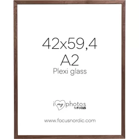 Focus Soul képkeret - diófa furnér  (42x59,4) (A2) Plexi