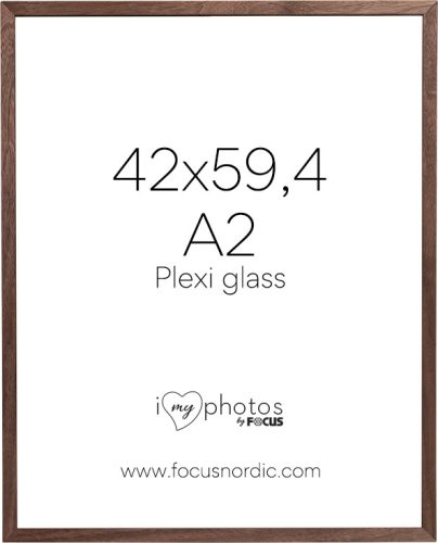Focus Soul képkeret - diófa furnér  (42x59,4) (A2) Plexi