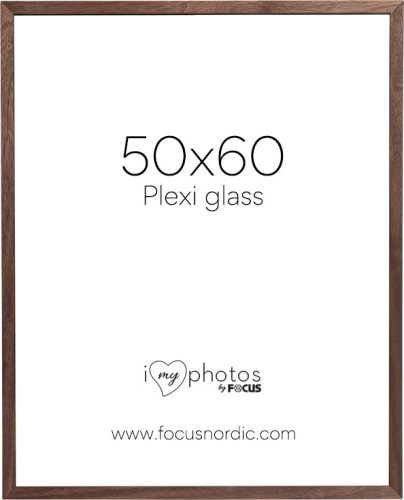 Focus Soul képkeret - diófa furnér  (50x60) plexi