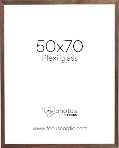 Focus Soul képkeret - diófa furnér  (50x70) plexi
