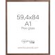Focus Soul képkeret - diófa furnér  (59,4x84) (A1) Plexi