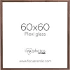 Focus Soul képkeret - diófa furnér  (60x60) plexi