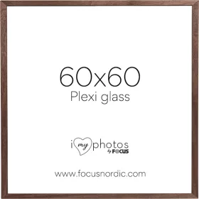 Focus Soul képkeret - diófa furnér  (60x60) plexi