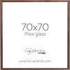 Focus Soul képkeret - diófa furnér  (70x70) plexi