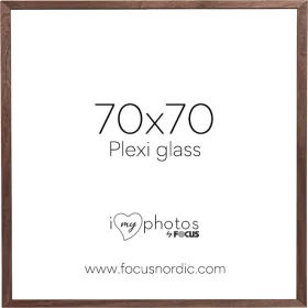Focus Soul képkeret - diófa furnér  (70x70) plexi