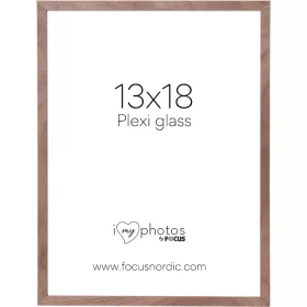 Focus Képkeret Soul diófa furnér  (13x18) plexi