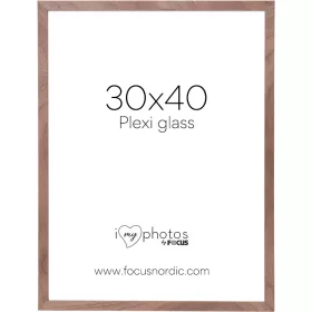 Focus Soul képkeret - diófa furnér  (30x40) plexi