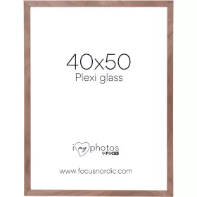 Focus Soul képkeret - diófa furnér  (40x50) plexi