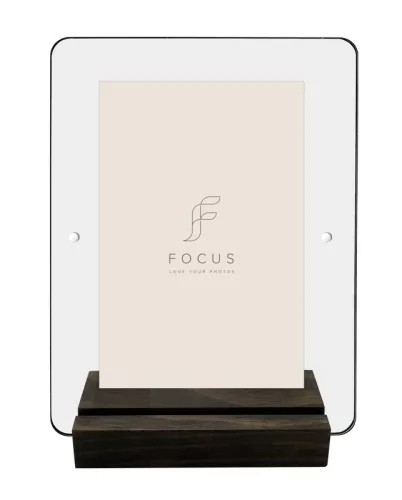 Focus Photo Block fotótartó/képkeret 10x15cm (akrilüveg) - dió