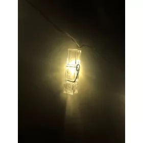Focus Fénycsipeszek LED fénnyel 3m 20 db klipsz