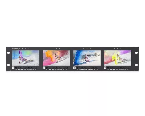 SEETEC Q41 quad 4x5″, 2RU rackbe építhető monitor