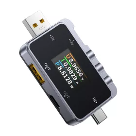 FNIRSI FNAC-28 2 az 1-ben USB teszter USB-C és USB-A