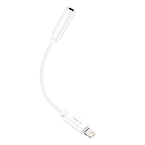 Foneng BM20 Audió Kábel Adapter - 3.5mm jack - kábel iPhone (fehér)