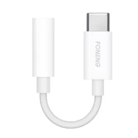 Foneng BM21 3,5 mm-es jack - USB C Audiokábel (fehér)