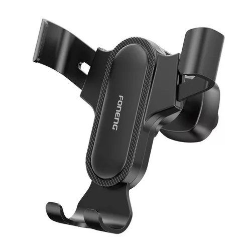 Foneng Gravity Autós Telefontartó Hűtőrácsra, (Fekete) (CP100-Black)