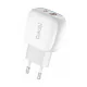 Foneng 20W USB-C És USB-A Hálózati Töltőfej (Fehér) (EU41-Single)