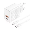 Foneng 20W USB-C És USB-A Hálózati Töltőfej Kábellel (EU42-Type-C-to-Type)