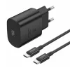 Foneng 25W USB-C Hálózati Töltőfej És Kábel (EU51-C-C-black)