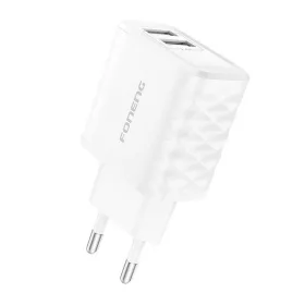   Foneng 2xUSB-A 2.4A (Fehér) Hálózati Töltő (EU53-single)