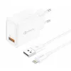 Foneng USB-A 3A Hálózati Töltő /Lightning Kábel(EU54 iPhone)