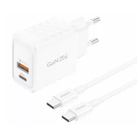   Foneng 20W USB-A És USB-C Hálózati Töltő (Fehér) Kábellel (EU56-Type-C-to-Type)