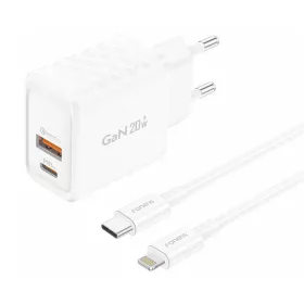   Foneng 20W USB-A És USB-C (Fehér) Töltő /Lightning Kábel(EU56-Type-C-to-iPhon)