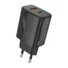 Foneng 20W PD Gyorstöltő USB-A És /USB-C Csatlakozó (Fekete) (EU66 single/black)