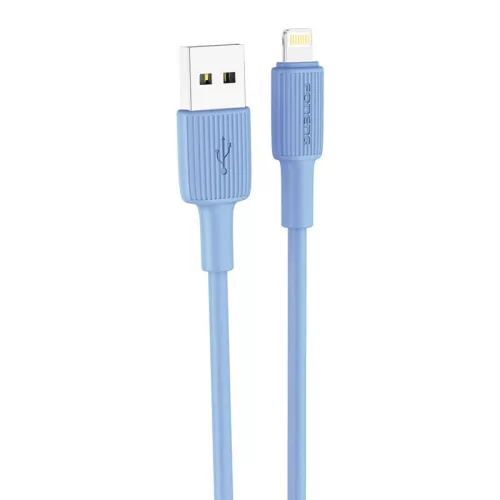 Foneng iPhone Lightning Töltőkábel 1.2m, 2.4A, (Kék) (X100)