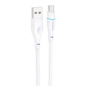   Foneng USB-A - USB-C Kábel, 3A, 1.2m, (Fehér) (X101 Type-C)
